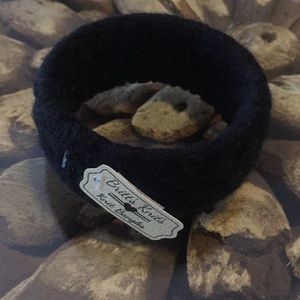 Black knit covered bracelet